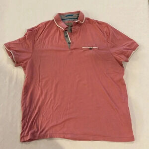Ted‎ Baker men’s pink polo shirt size 6 fits like men’s XL